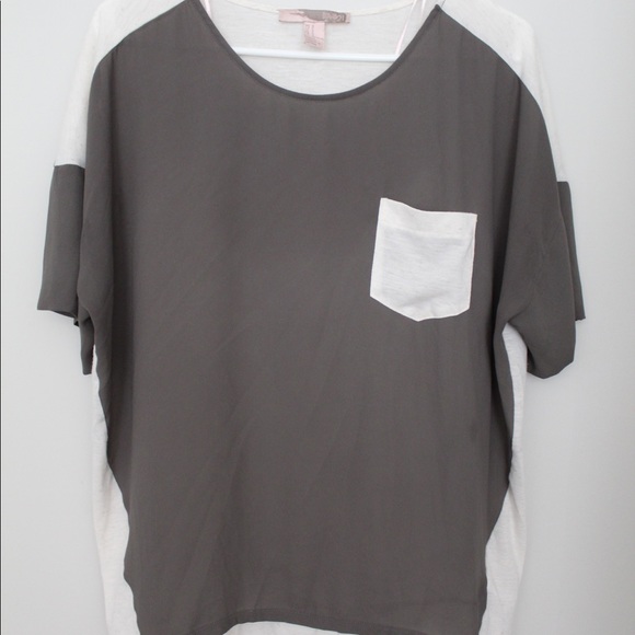 Olive/cream blouse - Picture 1 of 4